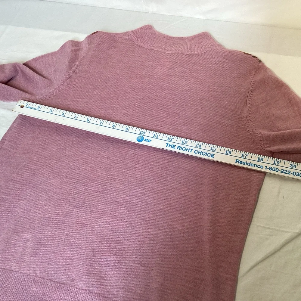 Pendleton Mauve Pink Floral Mock Turtleneck Sweater Women’s Size Medium - Picture 9 of 11